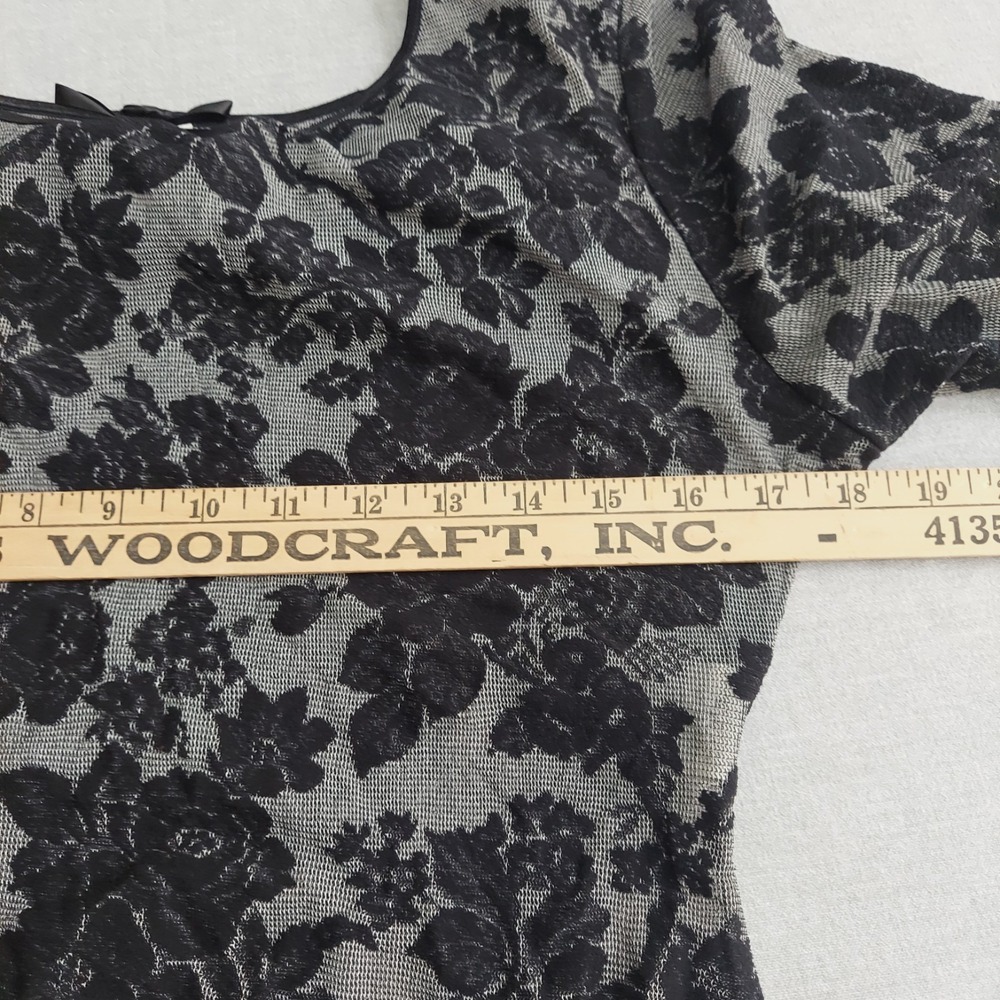 Vtg Y2K Sheer Mesh Floral Bodysuit L Fairy Grunge Whimsigoth Festival Layer - Picture 15 of 16